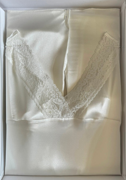 Parure sposa kimono e abitino in seta e pizzo "La Birba"