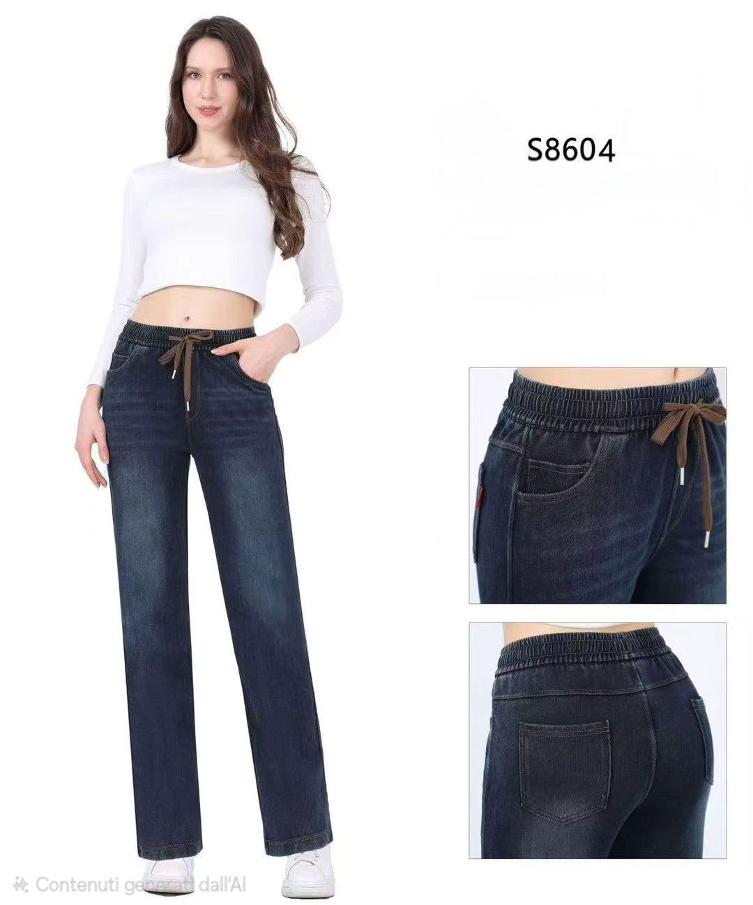 jeans elasticizzato S8604 fino a 6XL