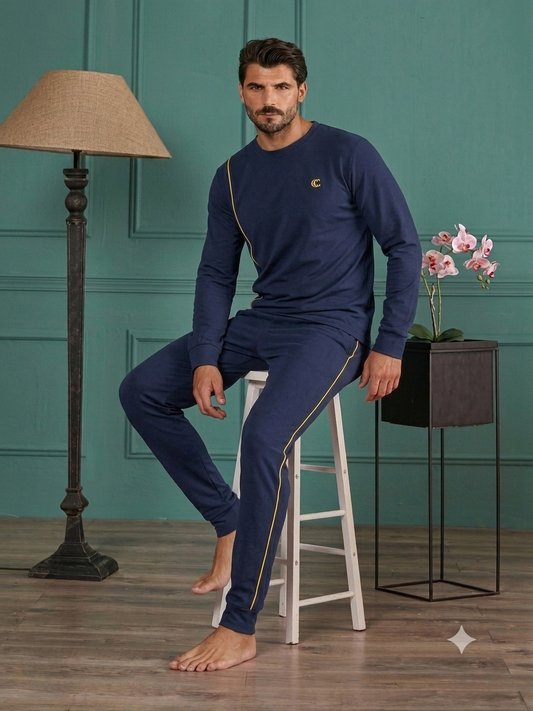Pigiama uomo in cotone manica lunga art-6701