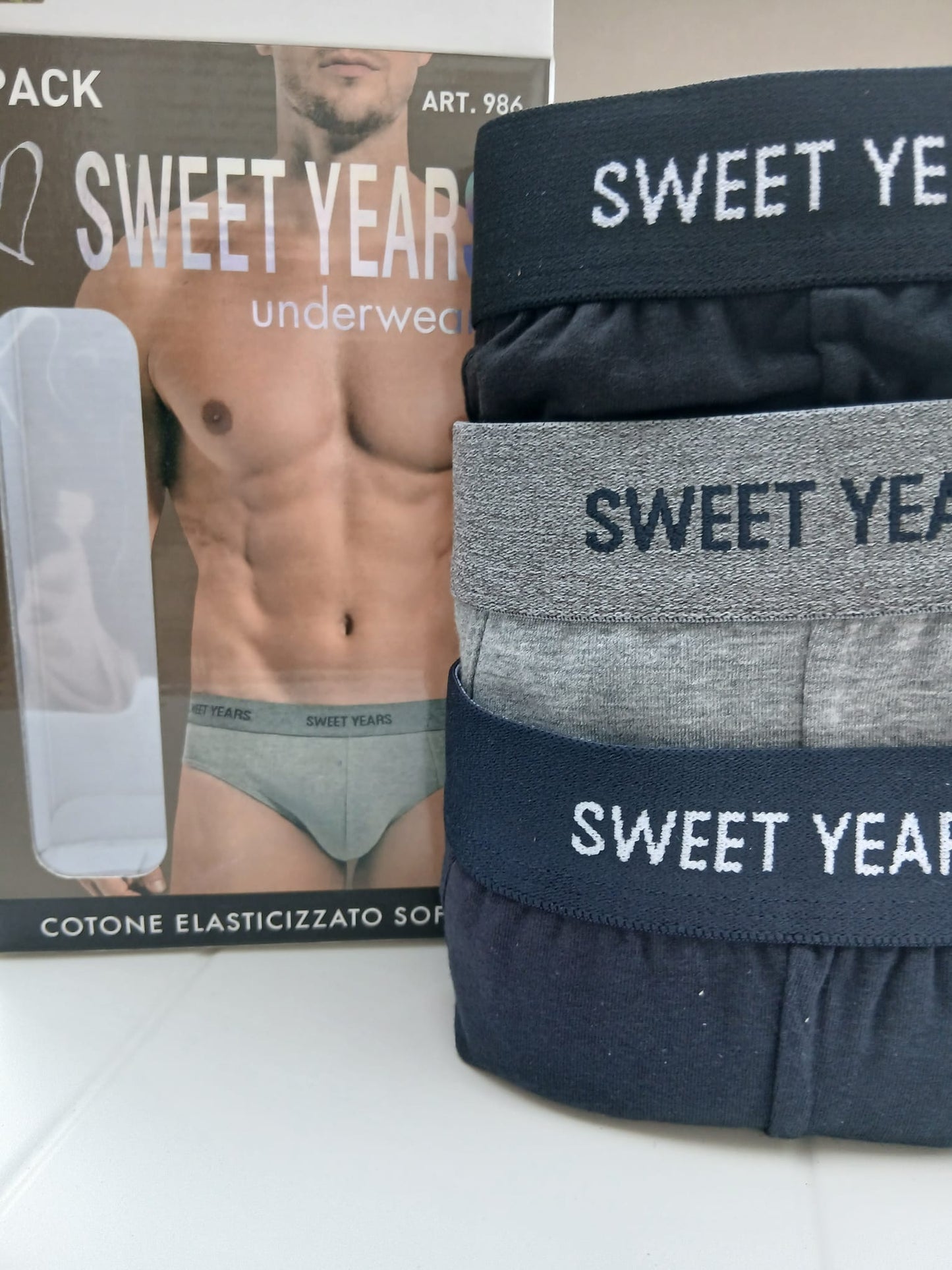 Sweet Years 986 set 3 slip uomo assortiti.
