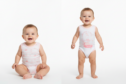 Coppia body in cotone neonato/a