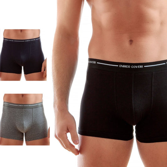Coveri EB 1000 set 3 boxer elastico esterno colori scuri