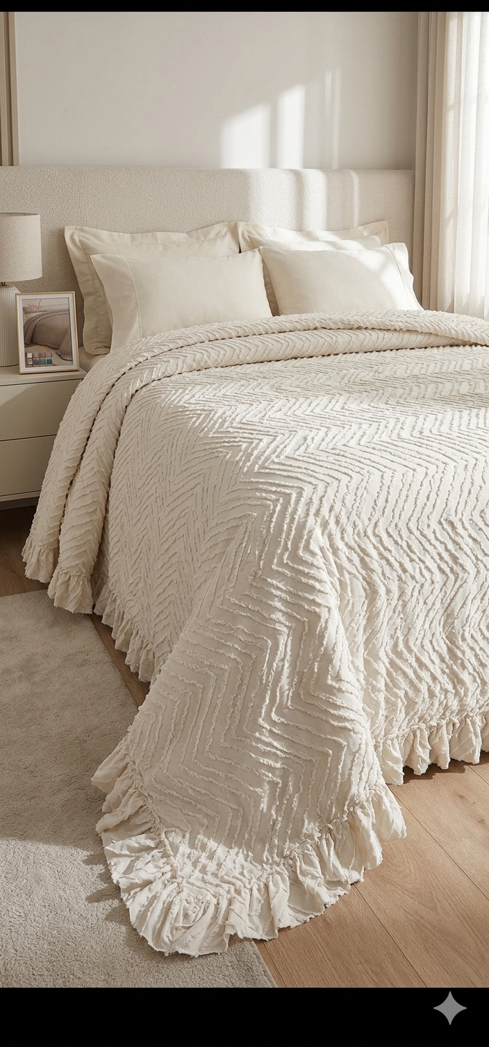 Trapuntino matrimoniale "Jacquard"