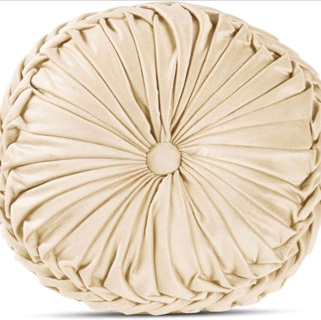 Cuscino decoro diamentro 35 cm effetti velluto