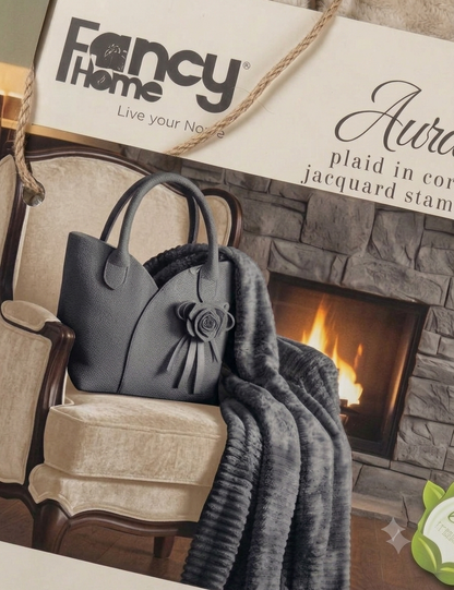 Fancy home Nordic e Aura plaid con borsetta