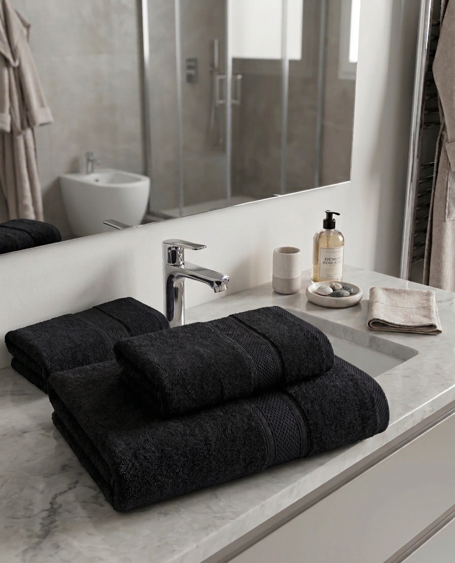 Set spugna:telo doccia, ospite e bidet