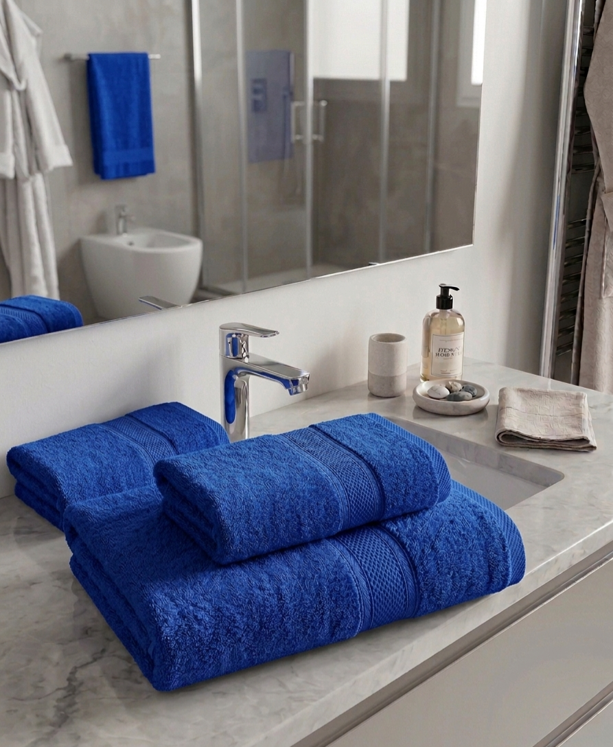 Set spugna:telo doccia, ospite e bidet