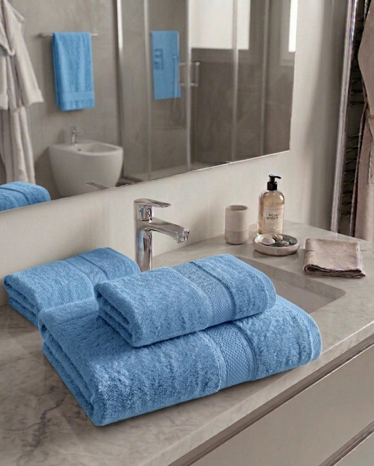 Set spugna:telo doccia, ospite e bidet