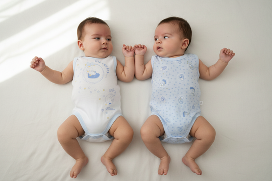 Coppia body in cotone neonato/a