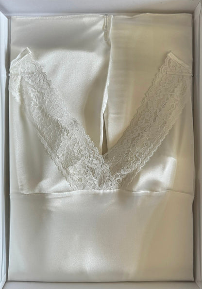 Parure  sposa kimono e abitino in seta e pizzo "La Birba"
