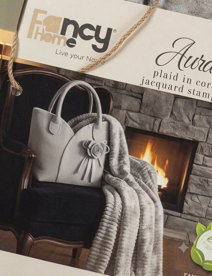 Fancy home Nordic e Aura plaid con borsetta