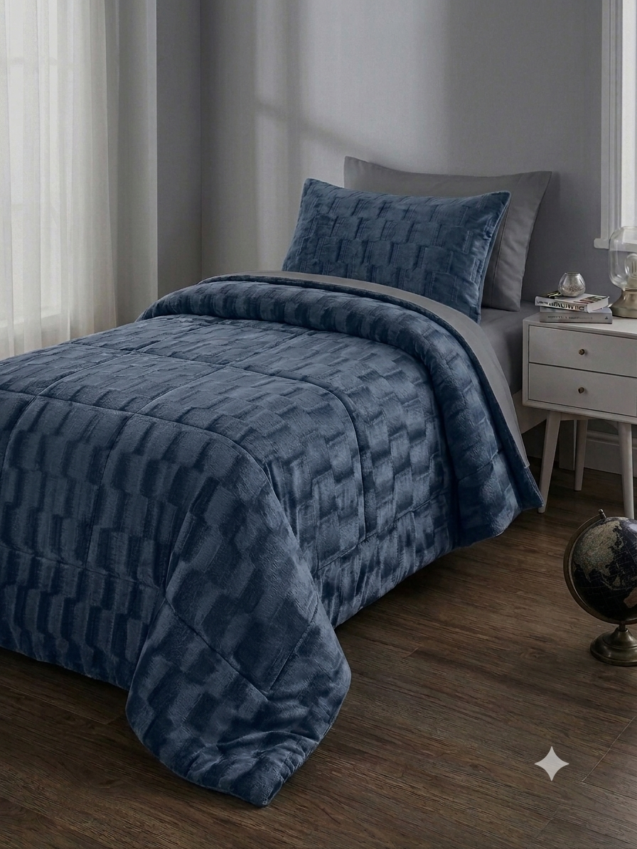 Trapunta singola in velour Soavina