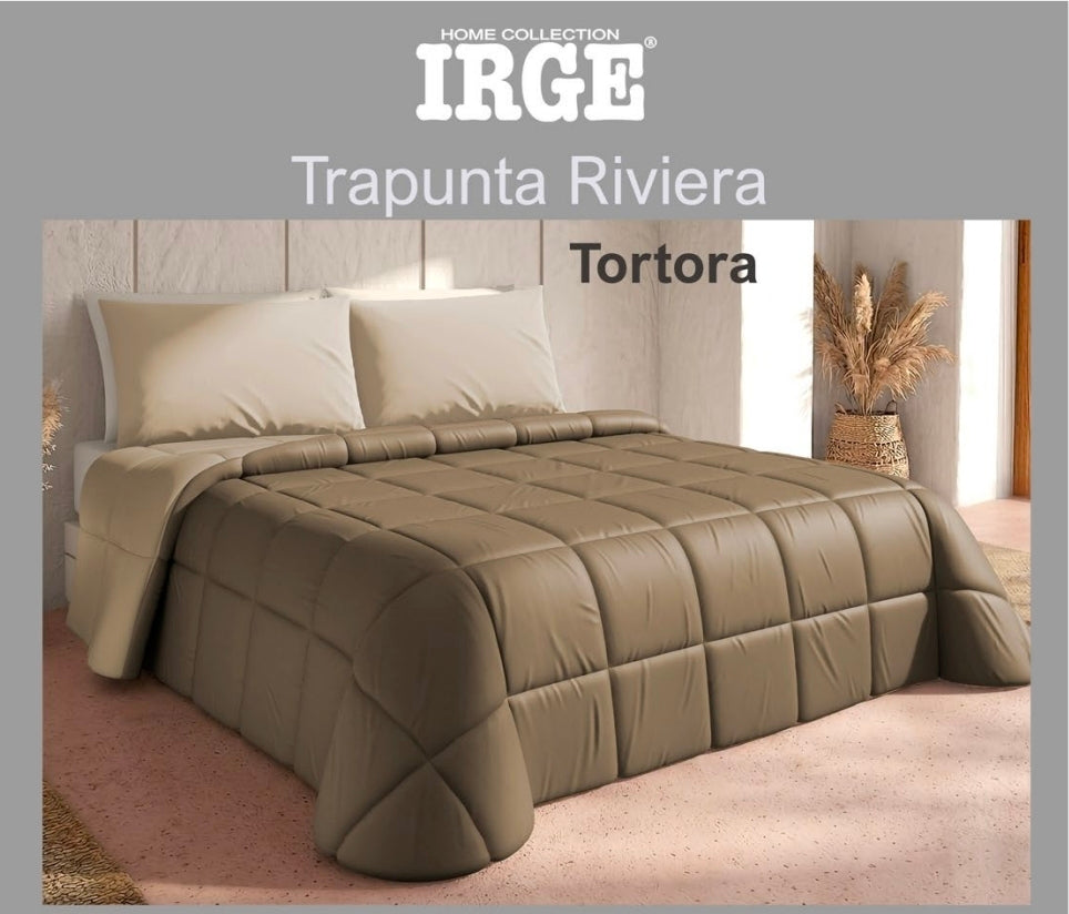 Trapunta Riviera Irge, Tinta Unita double face  in microfibra.