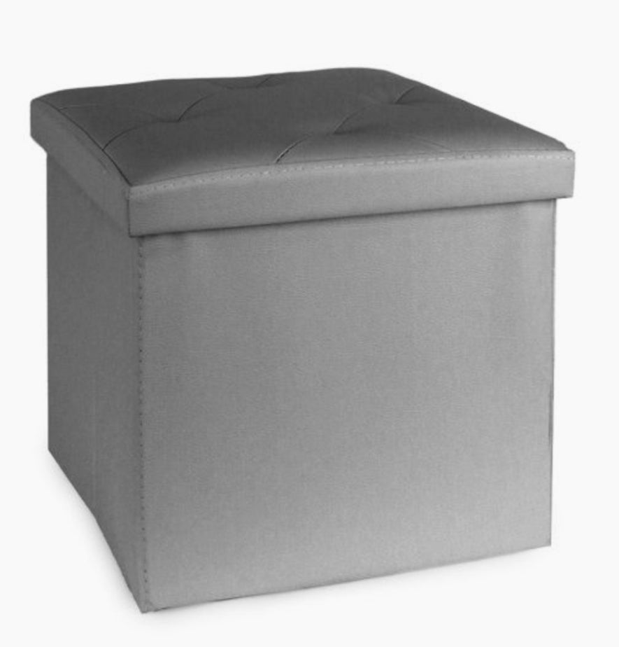 Pouf contenitore,effetto velluto.