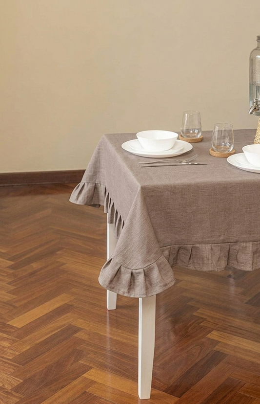 Tovaglia plastificata con voilant