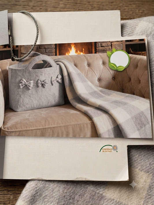 Fancy home Nordic e Aura plaid con borsetta
