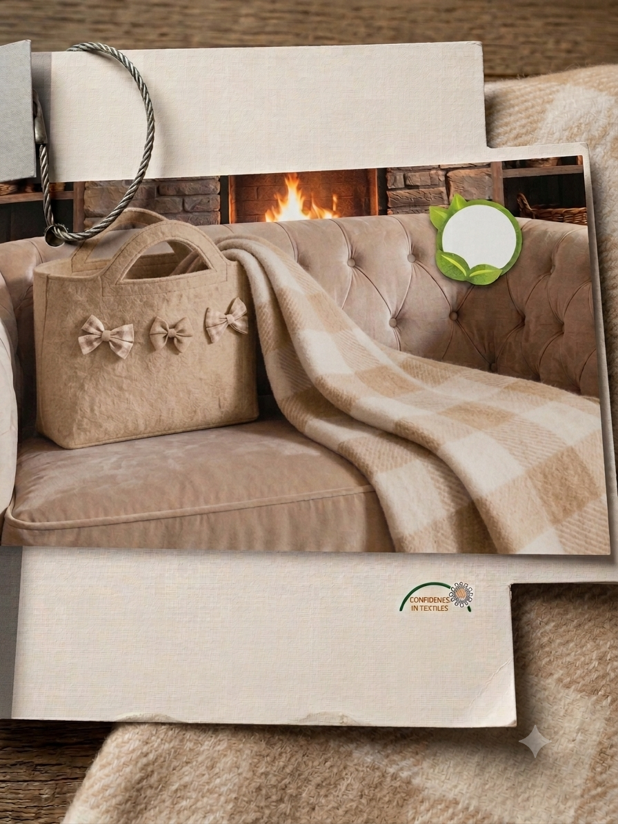 Fancy home Nordic e Aura plaid con borsetta