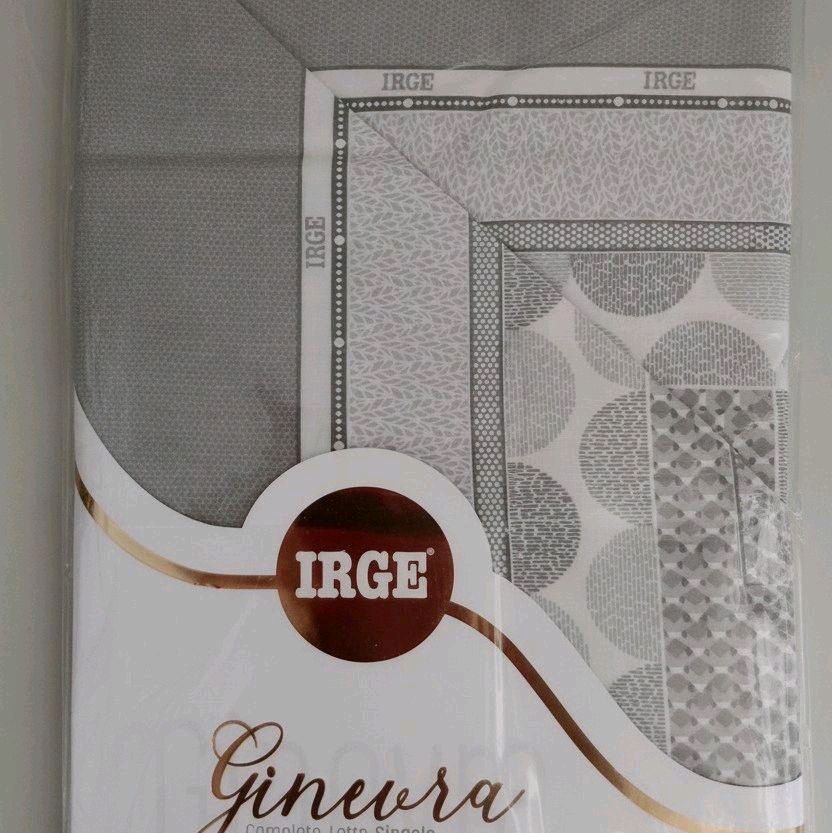 Completo lenzuola singolo Irge cerchi grigi