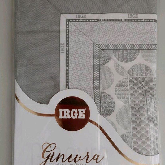 Completo lenzuola singolo Irge cerchi grigi