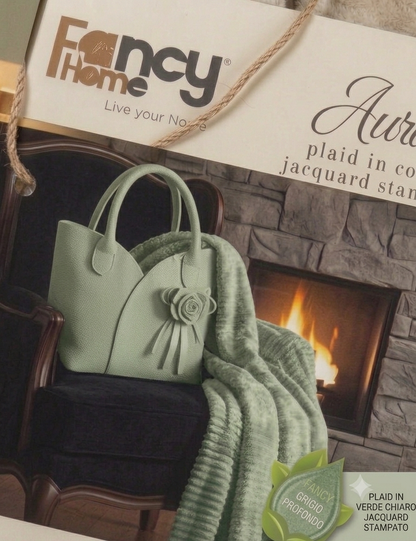 Fancy home Nordic e Aura plaid con borsetta
