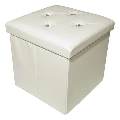 Pouf contenitore con strass effetto velluto