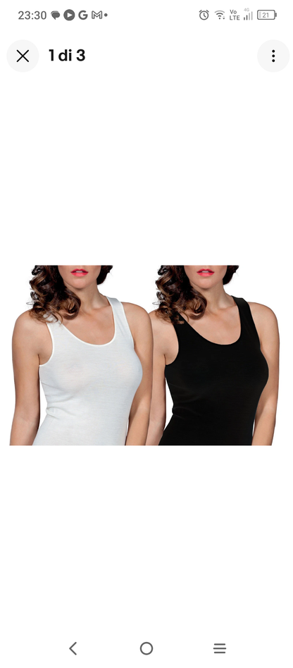 Speedy OP 26 canotta donna liscia spalla larga