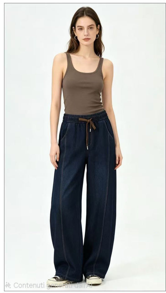Pantalone jeans S 8605 barrel fino a 3XL