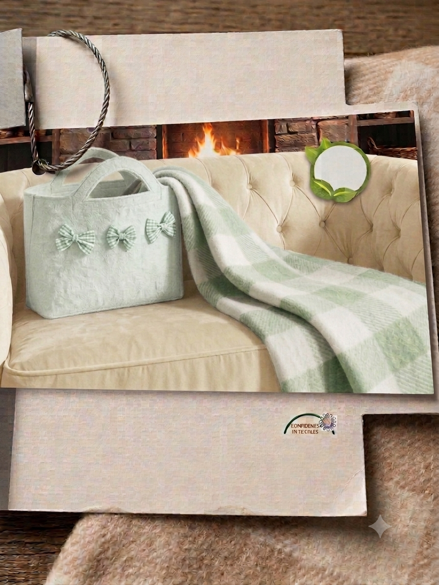 Fancy home Nordic e Aura plaid con borsetta