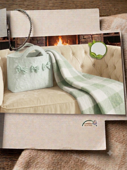 Fancy home Nordic e Aura plaid con borsetta