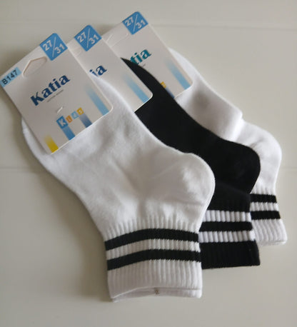 Calzini bimbo corti cotone elastico set 3 pezzi