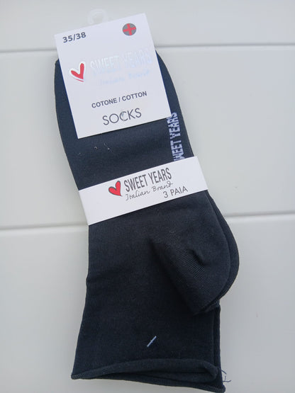 Sweet years set 3 paia calzini con elastico largo