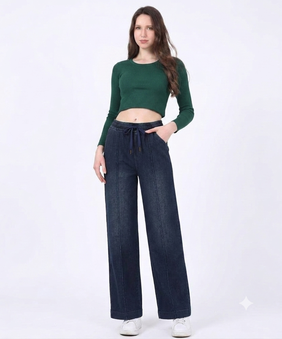 jeans art 007 wide leg elasticizzato fino a XXXL