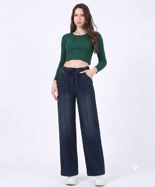 jeans art 007 wide leg elasticizzato fino a XXXL