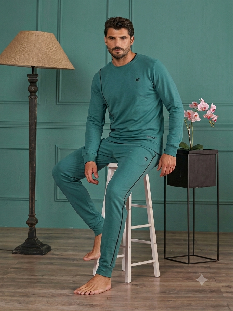 Pigiama uomo in cotone manica lunga art-6701