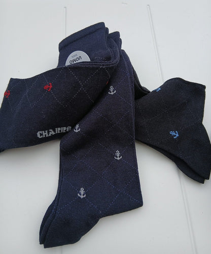 Charro "Piero" calzini uomo lunghi set 3 paia colori assortiti