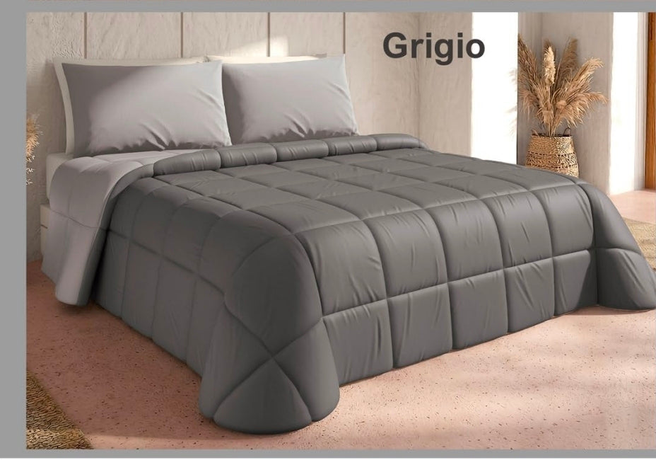 Trapunta Riviera Irge, Tinta Unita double face  in microfibra.