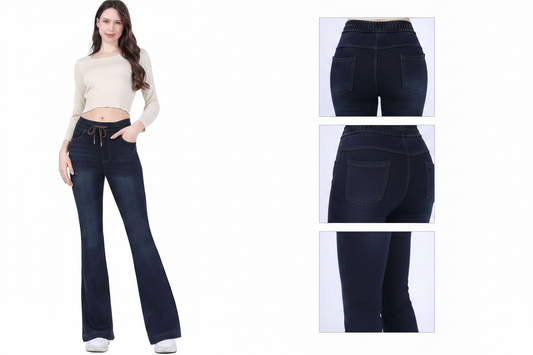 jeans elasticizzato a zampa 8603 fino a 3XL
