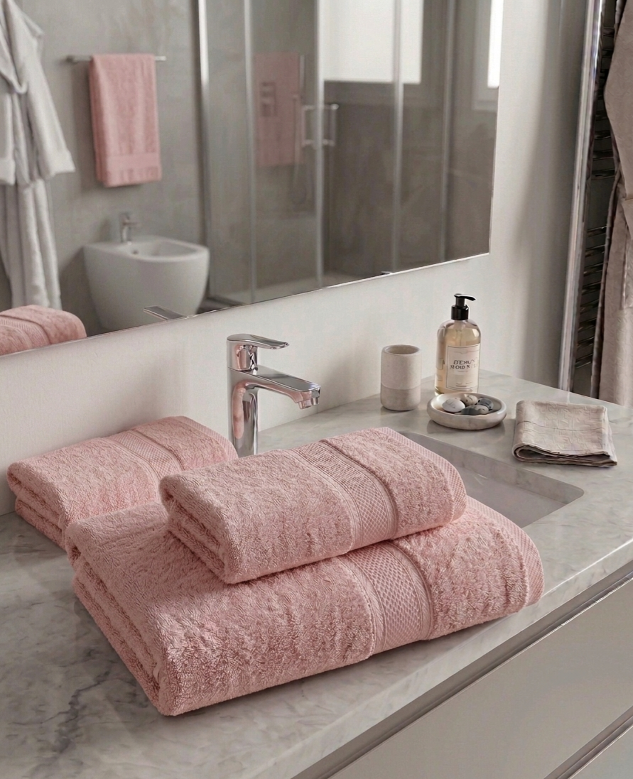 Set spugna:telo doccia, ospite e bidet